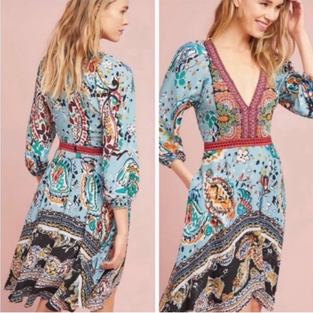Anthropologie Akemi and Kim beaded Karmina Dress